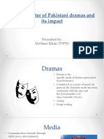 Subject Matter of Pakistani Dramas and Its Impact: Presented By: M.Omer Khan (57975)