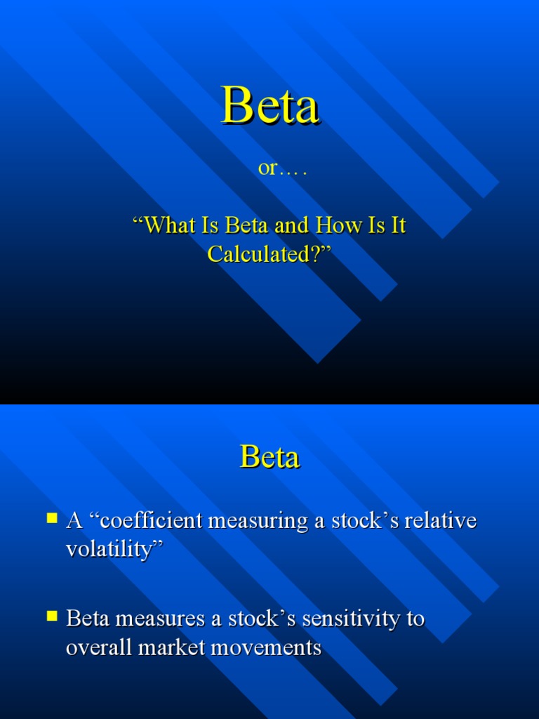 What Is Beta and How Is It Calculated? | PDF | Beta (Finance) | Capital