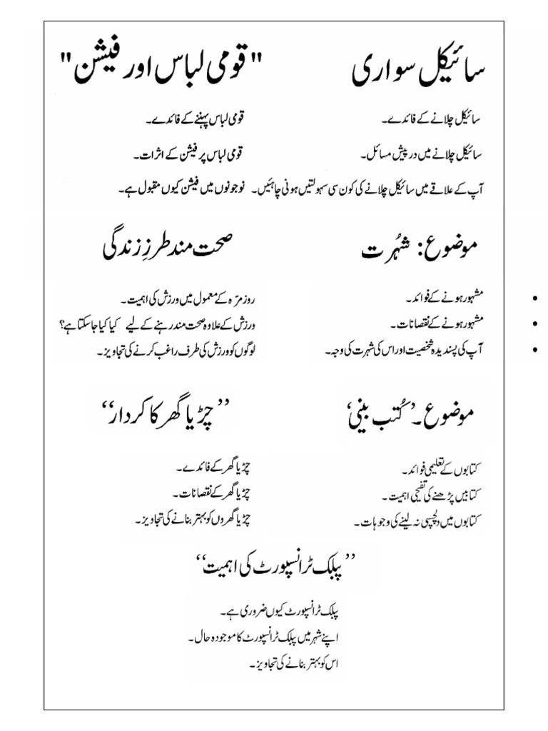 Urdu Essays & Letters | PDF
