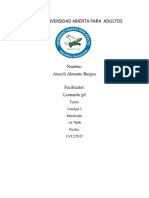 Universidad Abierta para Adultos: Nombre: Araceli Almonte Burgos