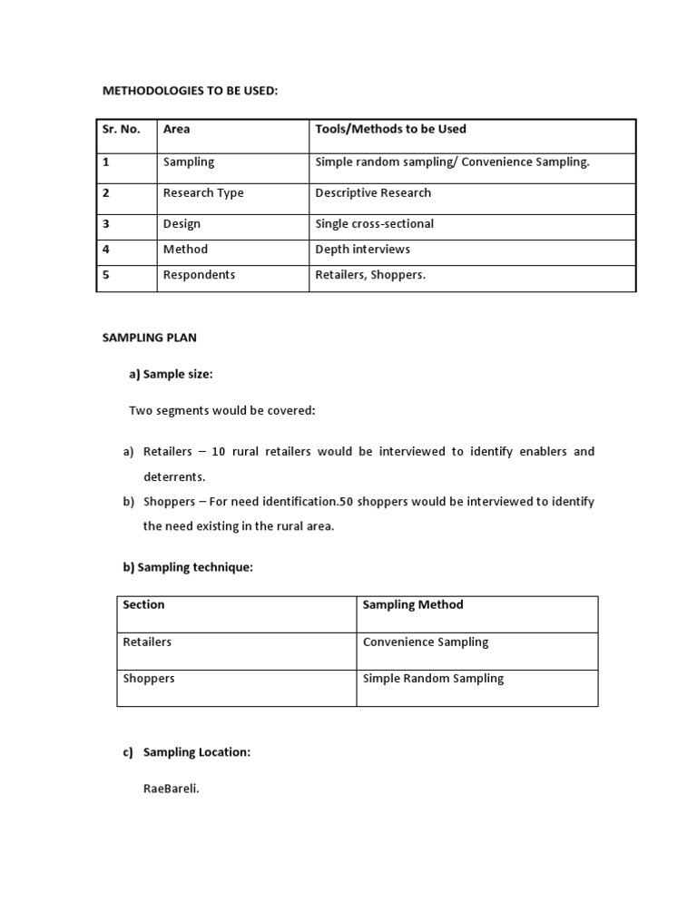Sampling Plan | PDF