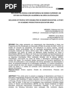 Inclusão Da Pessoa Com Deficiência No Ensino Superior