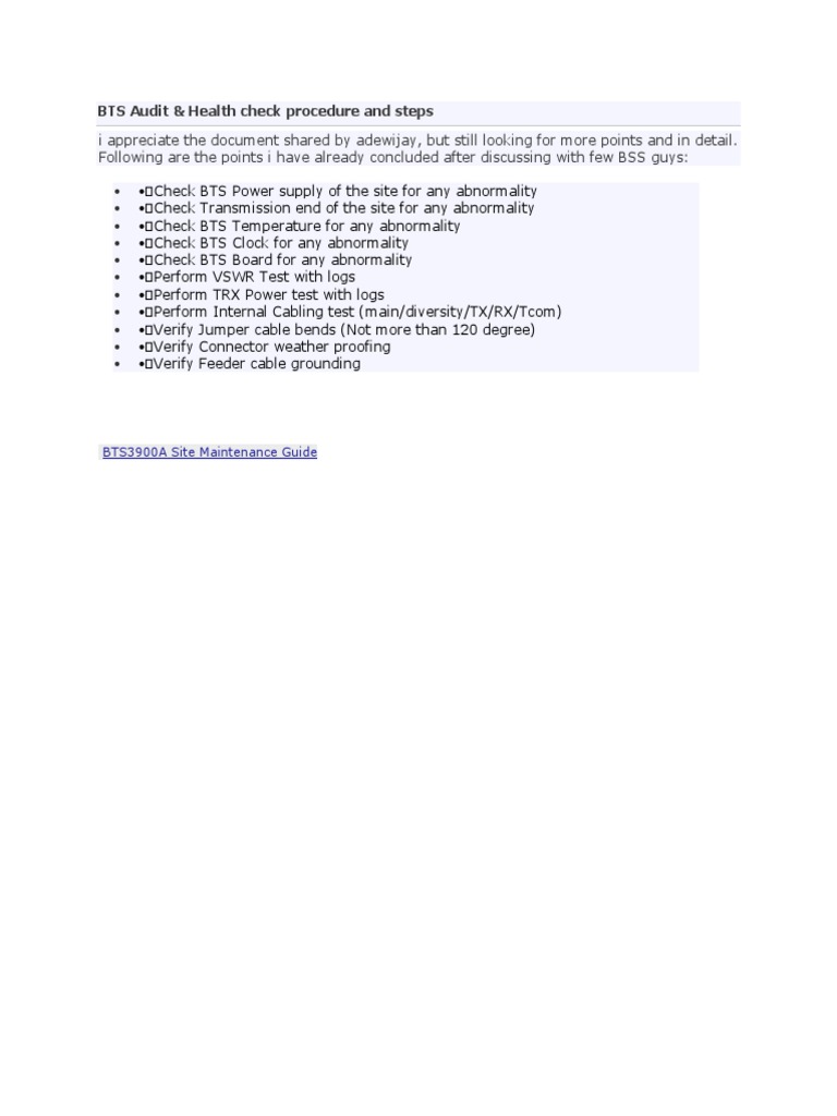 bts-audit-health-check-procedure-and-steps-pdf