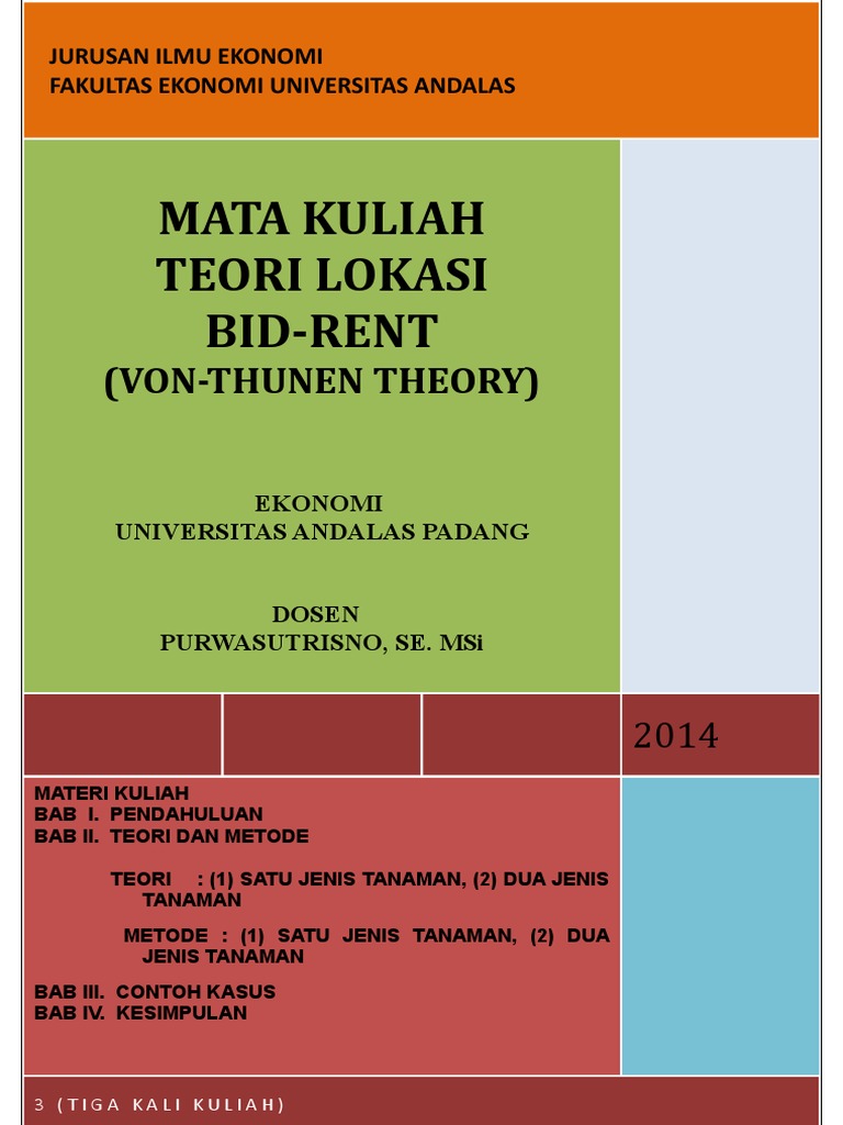 Bid-Rent Theory | PDF