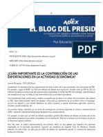 ¿Cuán Importante Es La Contribución de Las Exportaciones en La Actividad Económica