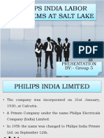 Philips India Labor Problems at Salt Lake: Presentation BY:-Group 5