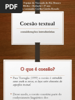 Coesão Textual - Coesão Referencial e Sequencial