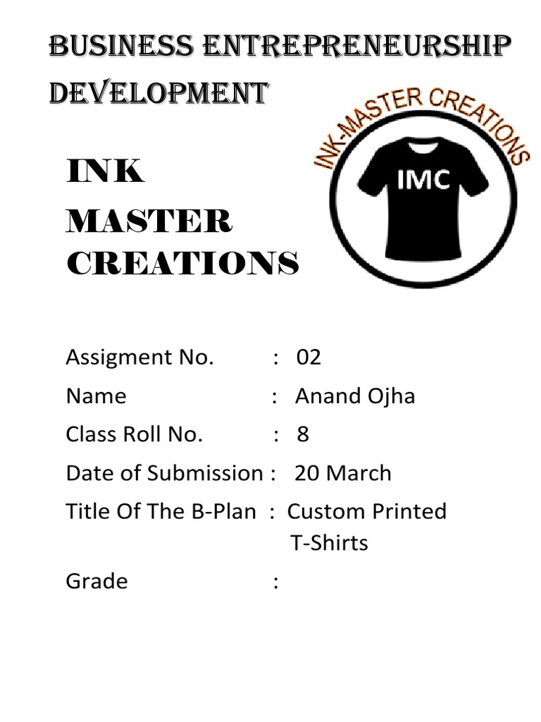 Custom Printed T-Shirt Business Plan | PDF | Career & Growth | Business