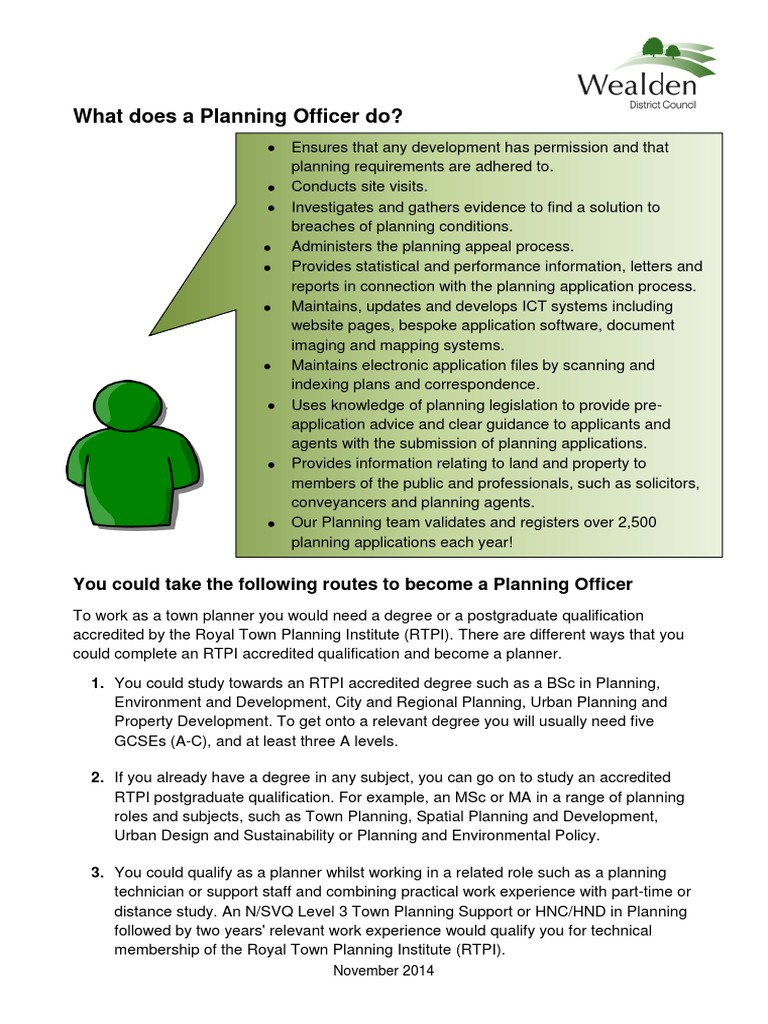 Planning Officer PDF Academic Degree Urban Planning