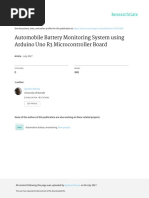 Automobile Battery Monitoring System Using Arduino Uno R3 Microcontroller Board