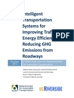 Intelligent Transportation Systems For Improving Traffic Energy Efficiency and Reducing GHG Emissions From Roadways