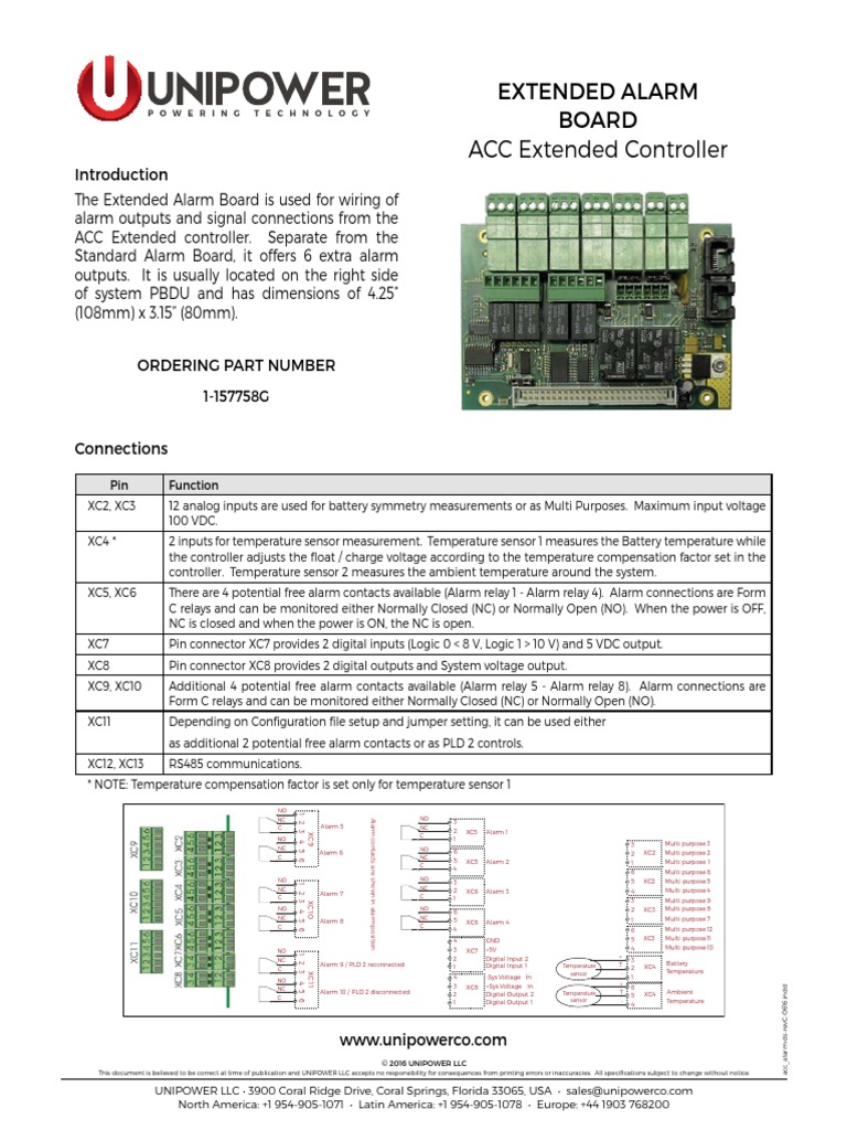 Extended Alarm Board ACC Extended Controller: Powering Technology | PDF ...