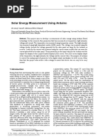 Solar Energy Measurement Using Arduino