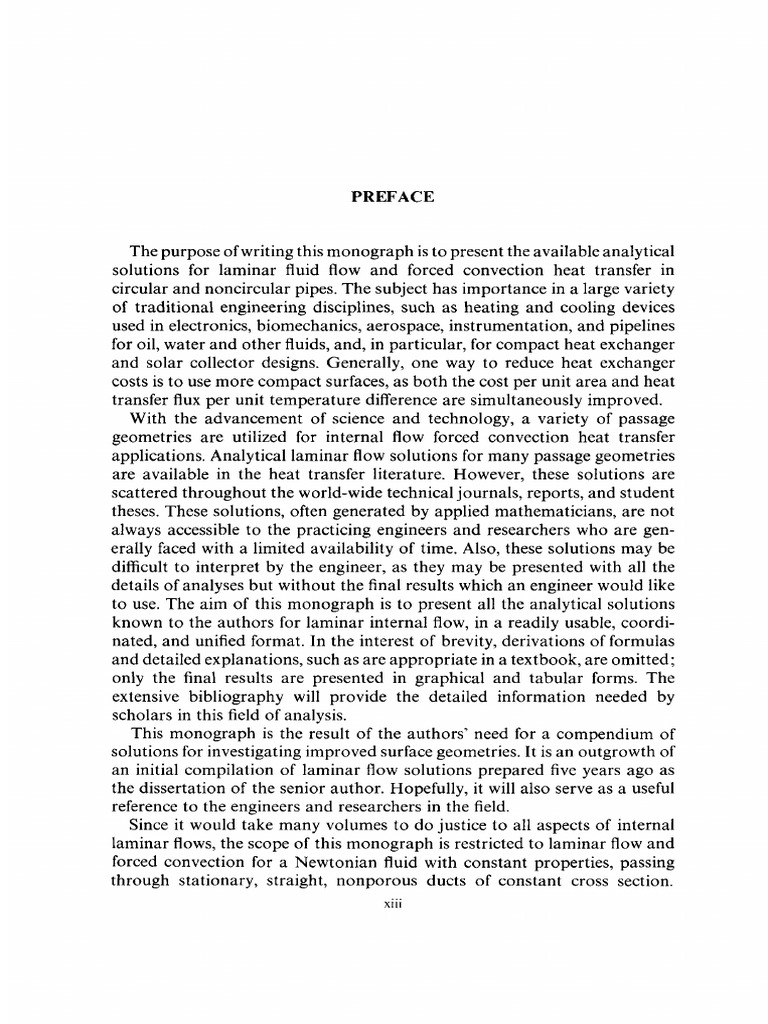 PREFACE 1978 Laminar Flow Forced Convection in Ducts PDF Heat