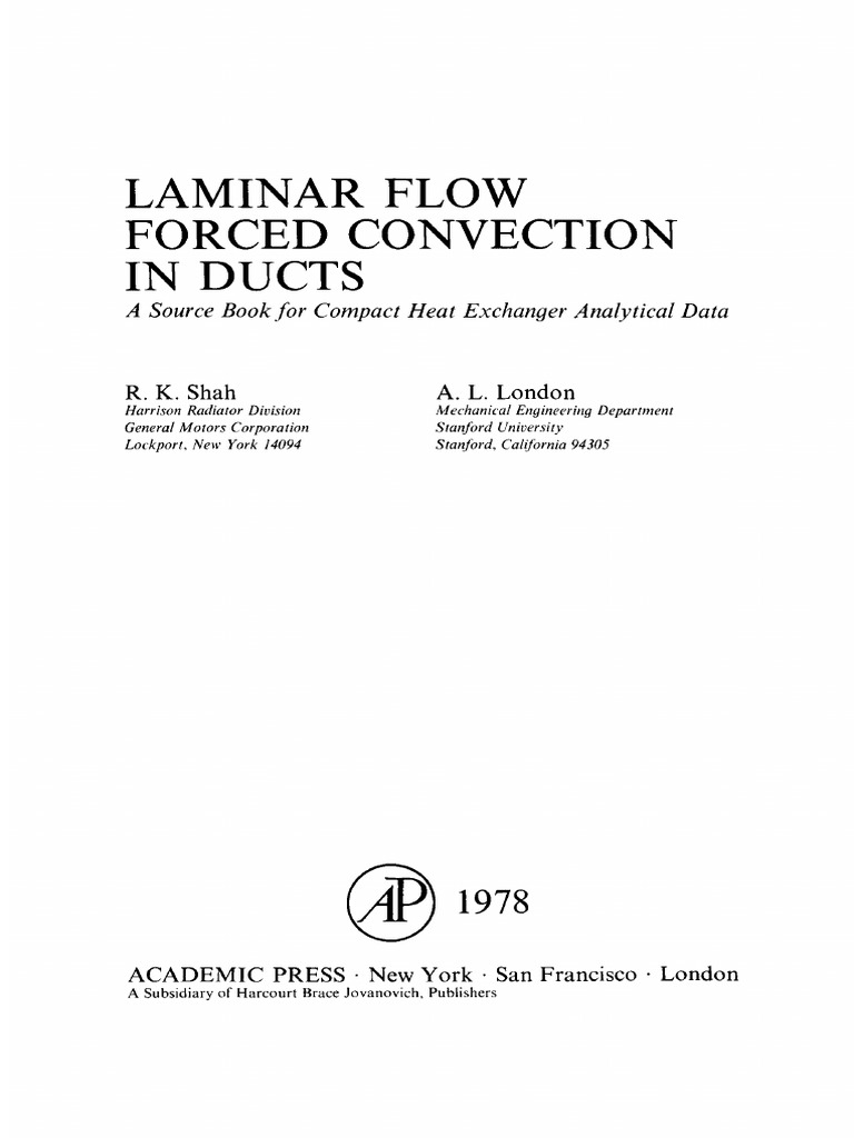 Front Matter 1978 Laminar Flow Forced Convection in Ducts PDF