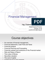 Financial Management: Ing. Zuzana Čierna, PHD