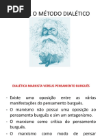 Marx e o Método Dialético