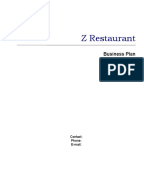 Free fast food outlet business plan