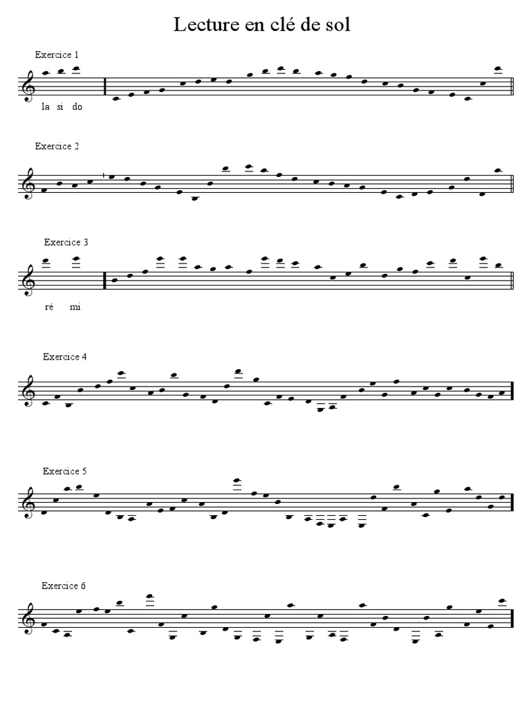 Solfege Cle De Sol 3 Pdf