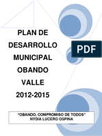 Plan de Desarrollo 2012 2015 Obando