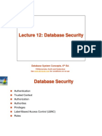 Lecture 12: Database Security: Database System Concepts, 6 Ed