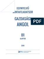 Gaz Angol 1ny b1 Mintafuzet