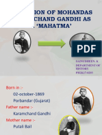 Evolution of Karam Chand Gandi As A Bapuji