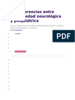 Las Diferencias Entre Enfermedad Neurológica y Psiquiátrica