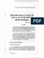 Hoyos-Vásquez, J. - Materiales para El Estudio Del Qué Es Eso de Filosofía, de M. Heidegger PDF