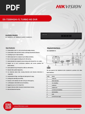 Hikvision Pdf Video Hdmi