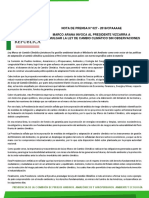 MARCO ARANA INVOCA AL PRESIDENTE VIZCARRA A PROMULGAR LA LEY DE CAMBIO CLIMÁTICO SIN OBSERVACIONES