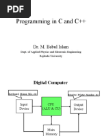 Programming in C and C++: Dr. M. Babul Islam