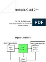 Programming in C and C++: Dr. M. Babul Islam