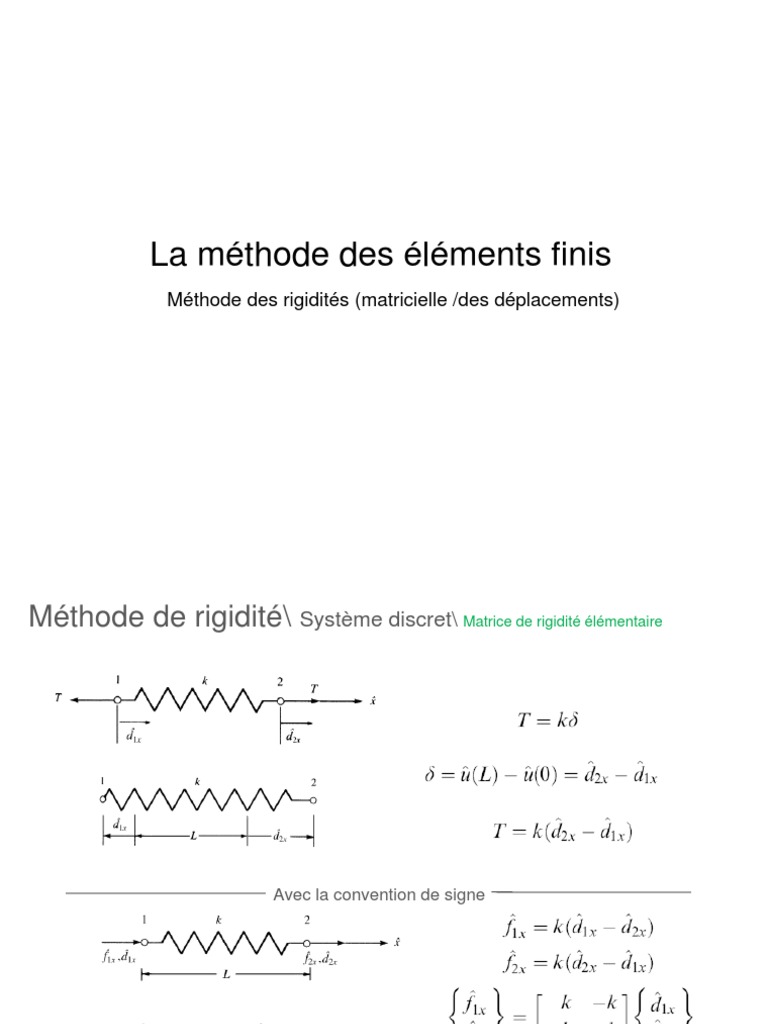Méthode de rigidité en éléments finis | PDF | Matrice (Mathématiques ...