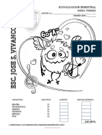 III Evaluacion Bimestral sEXTO GRADO