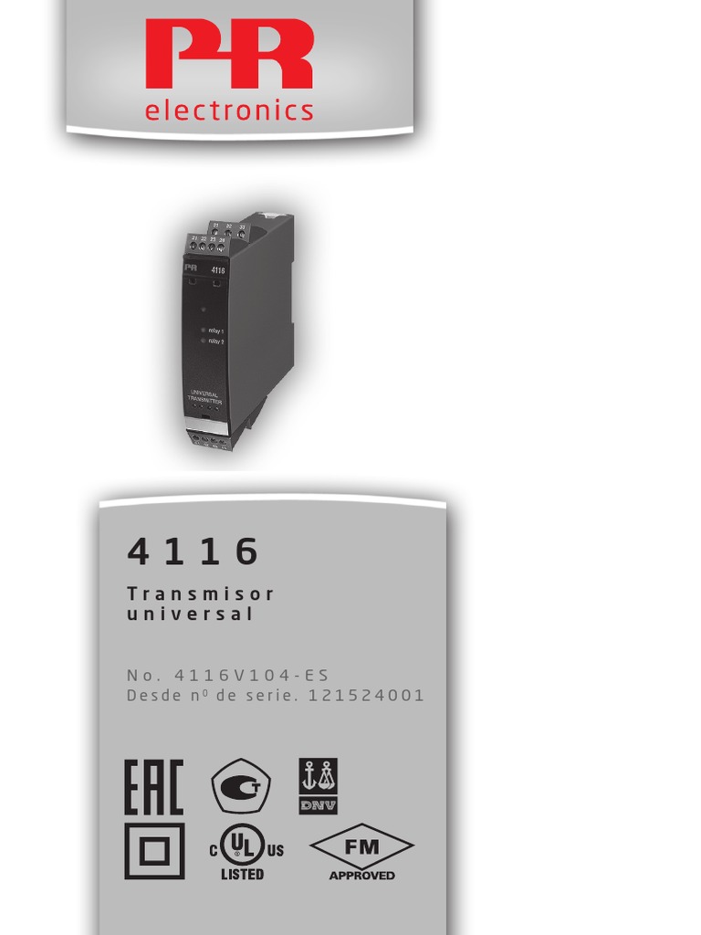 Manual PR 4116 | PDF | Relé | Diodo emisor de luz