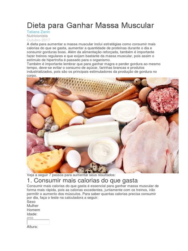 HZ, Nutricionista lista 5 alimentos que atrapalham o ganho de massa  muscular