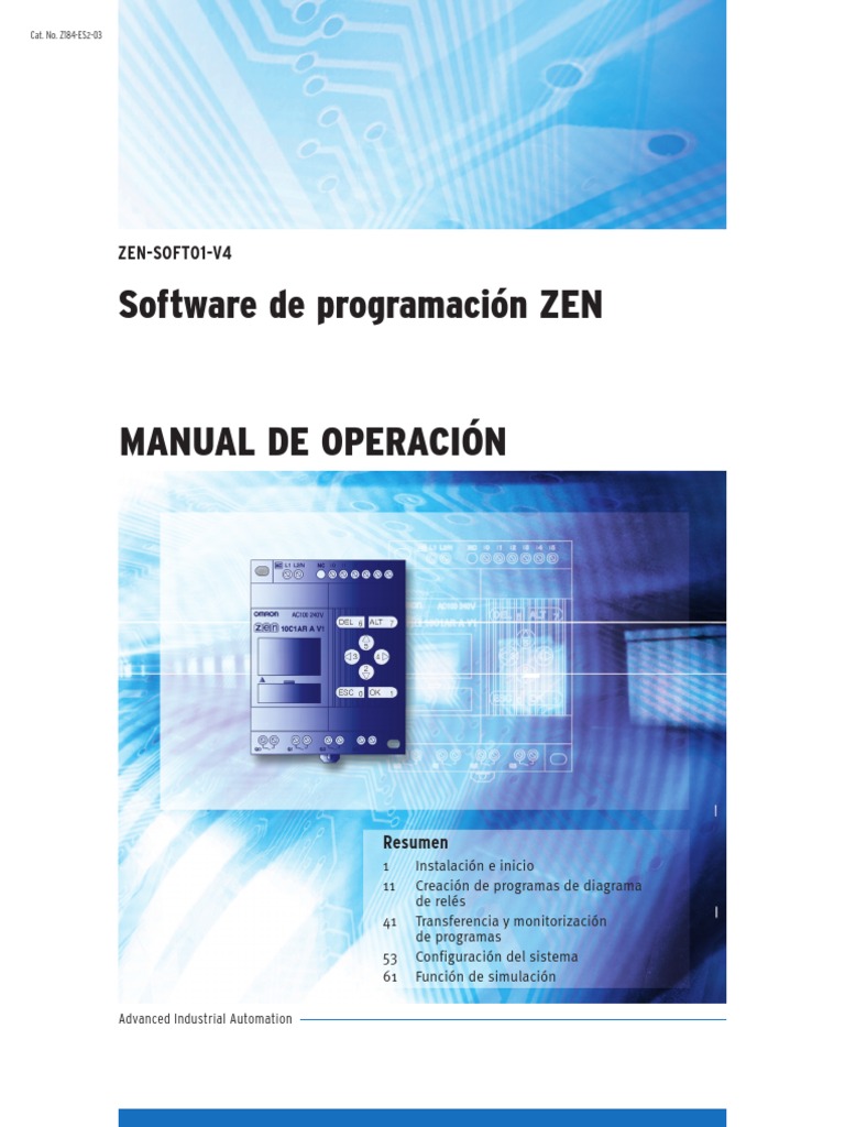 Z184 ES2 03+ZEN Support Software+OperManual[1] Software Programa de
