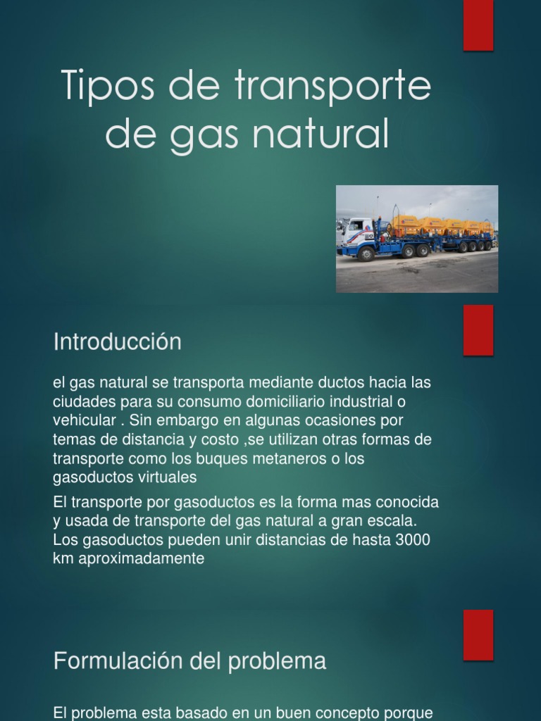 Tipos de Transporte de Gas Natural | PDF | Gas natural | Gas natural ...