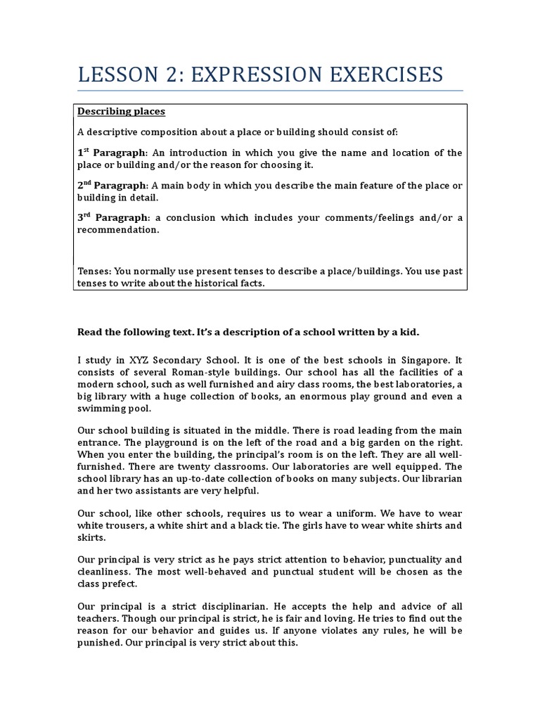 Lesson 2: Expression Exercises | PDF | Change | Behavior Modification