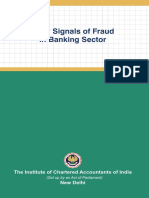 Early Signals of Fraud in Banking Sector