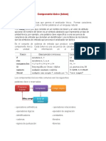 Componentes léxicos y sus características