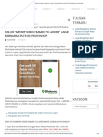 Solusi - Import Video Frames To Layers - Layar Berwarna Putih Di Photoshop - Kusnendar