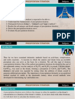 Unit 13 - Precipitation Titration - Subjects