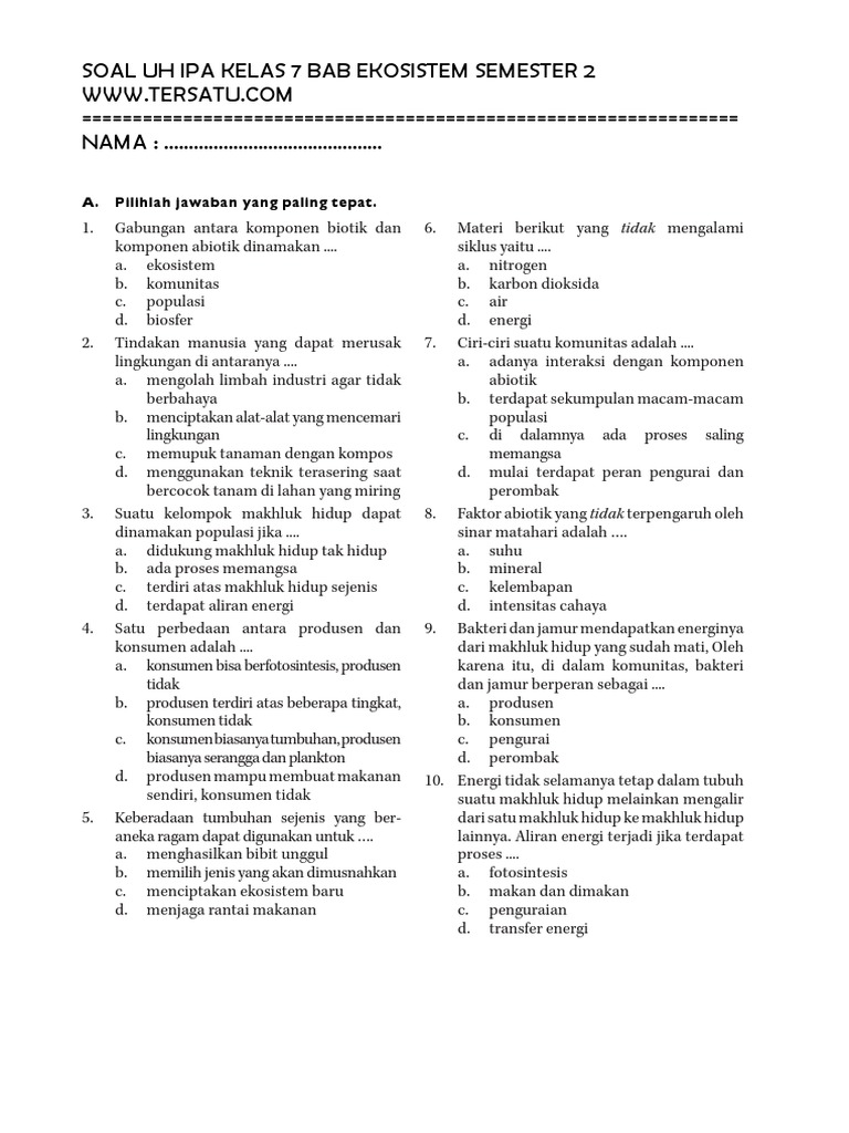 Soal essay tentang ekosistem kelas 7 04 image