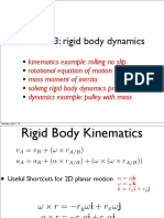 Lecture 3: Rigid Body Dynamics