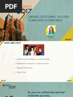 Driving To Outcomes - Success Plans & Scorecards