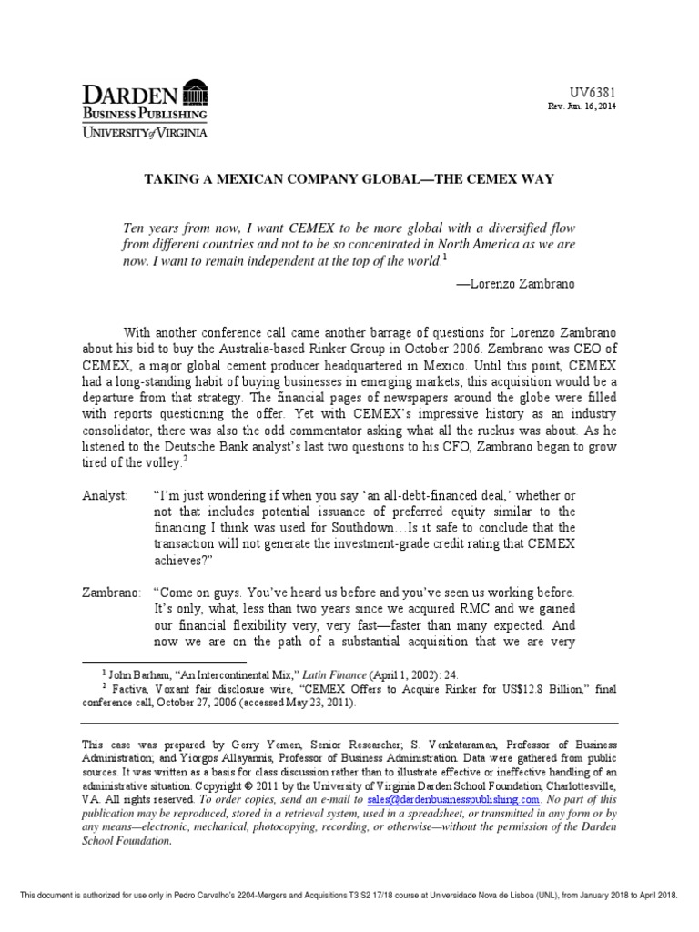 CEMEX Case Study | PDF | Derivative (Finance) | Swap (Finance)