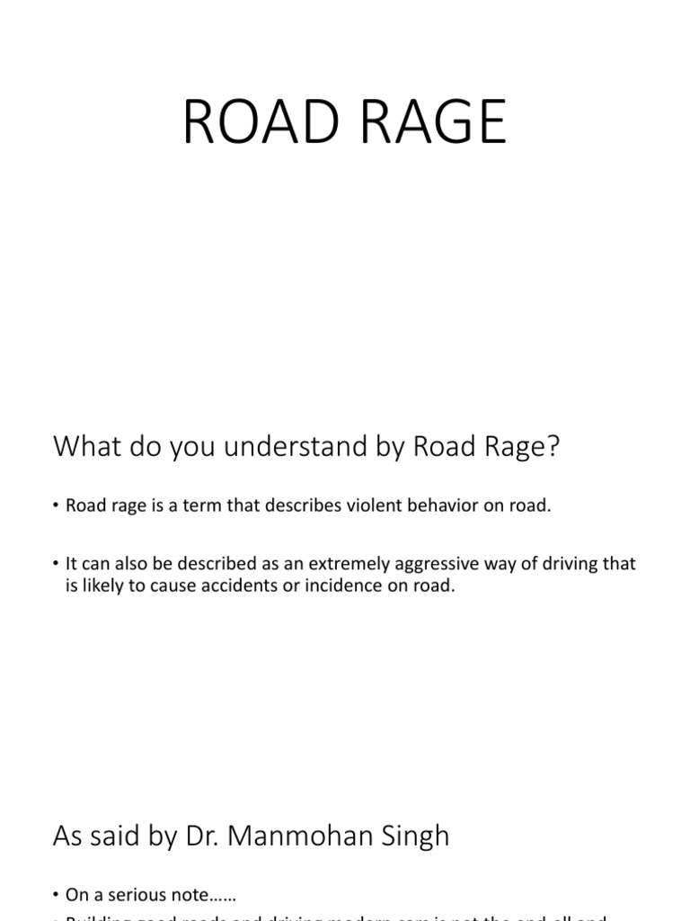 Road Rage | PDF | Road Safety | Automobiles