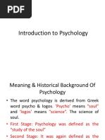 Introduction To Psychology